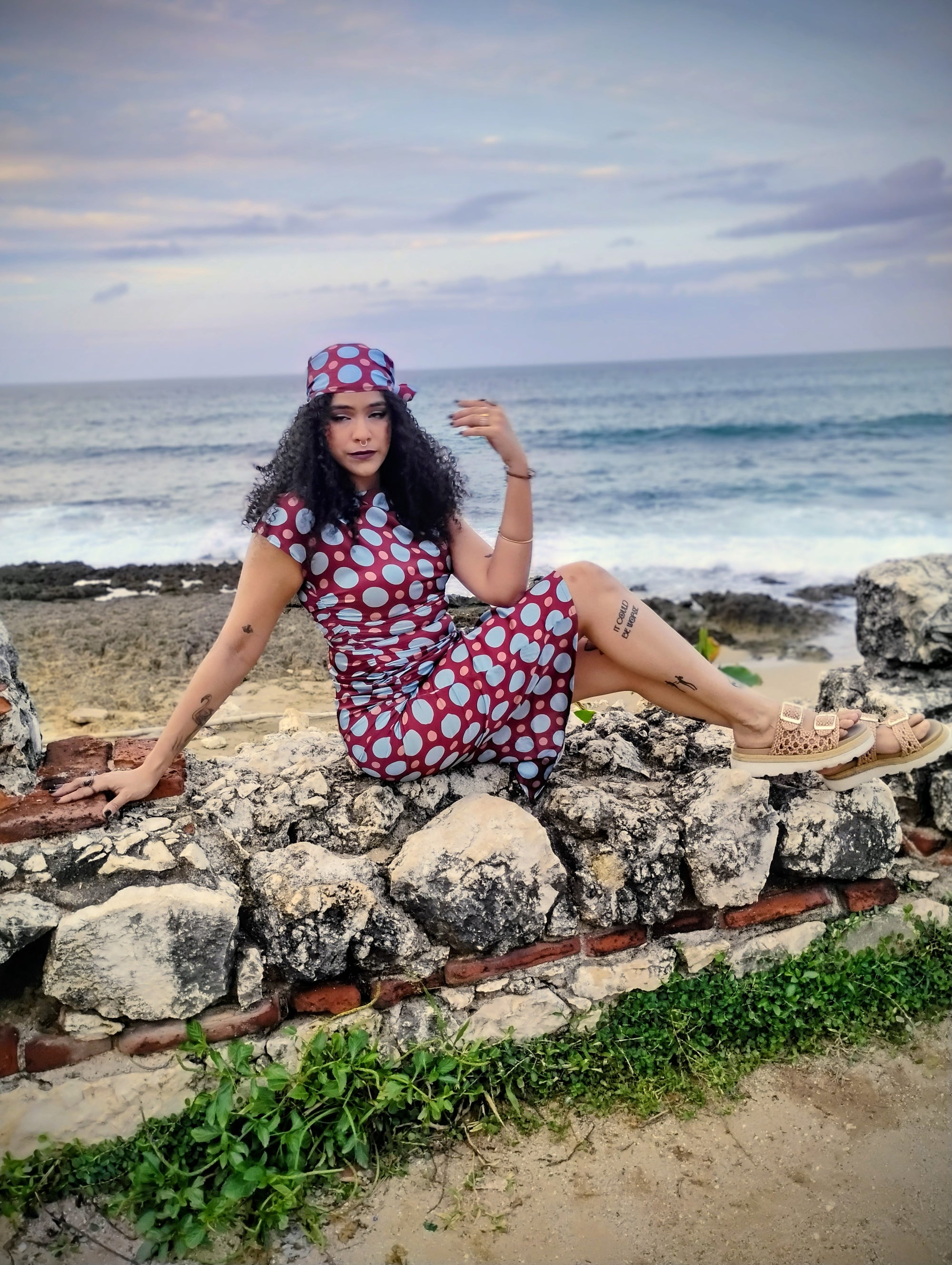 Divine Grace Women Boatneck Woven Dress