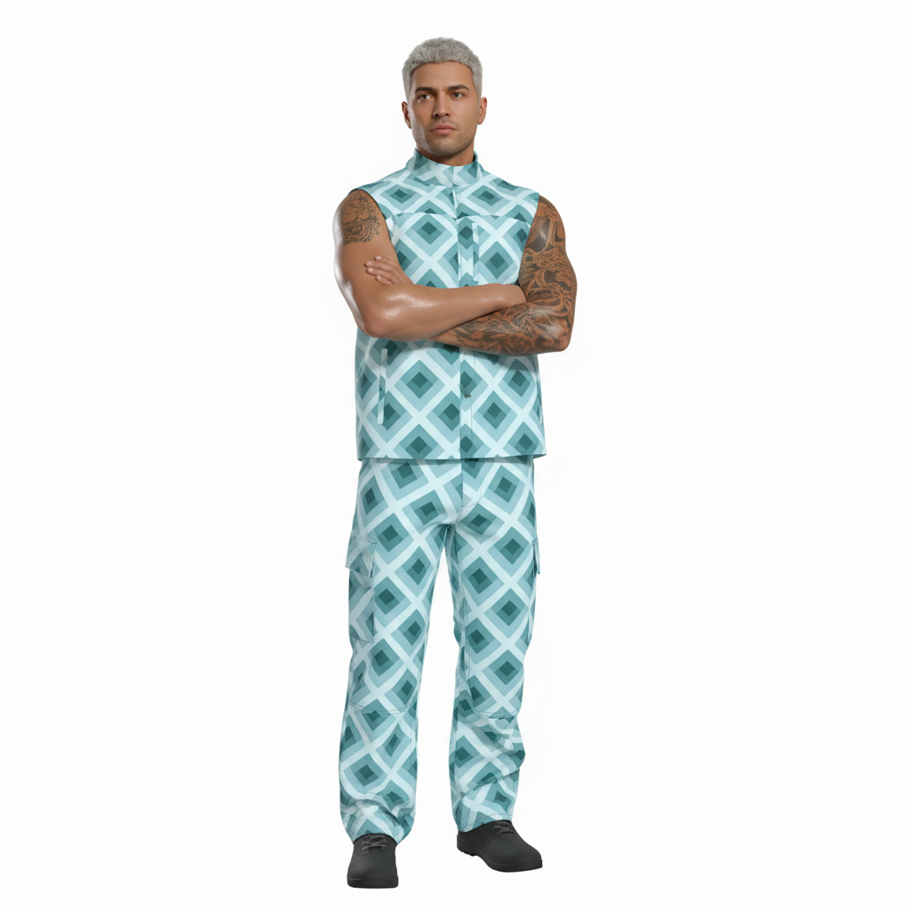 Galan Men Boxy Carpenter Blue Pant