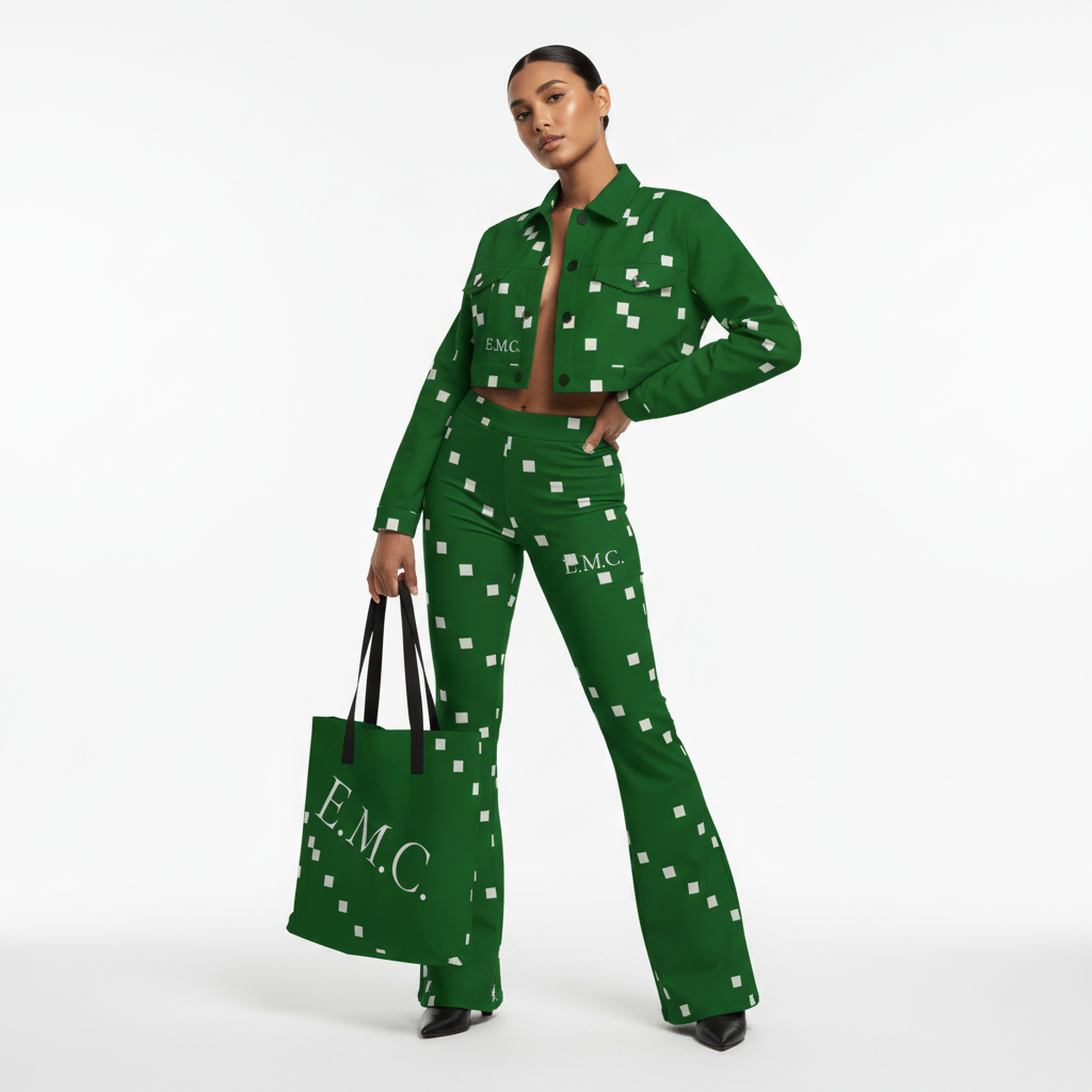 Green Dream Cropped Jean Jacket