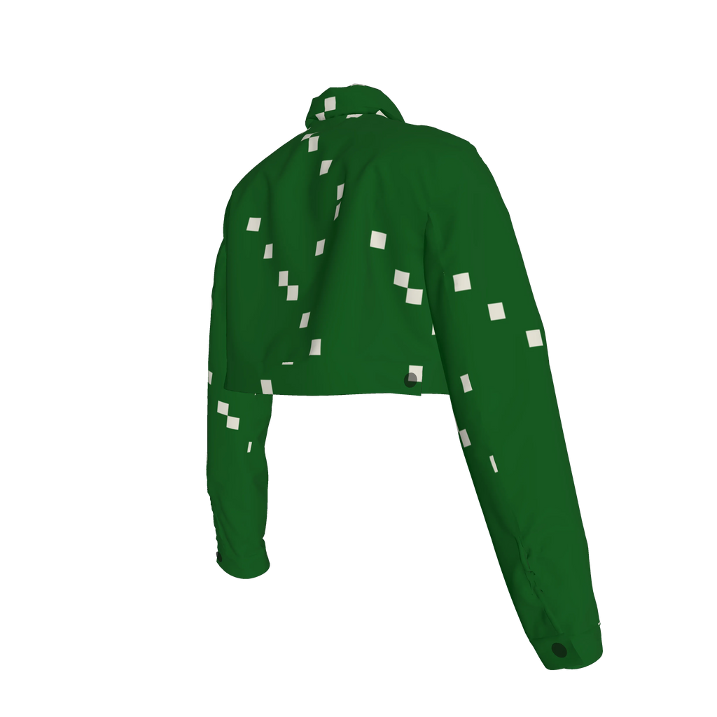 Green Dream Cropped Jean Jacket