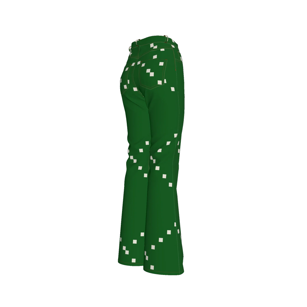 Green Dream Bell Bottom Jeans