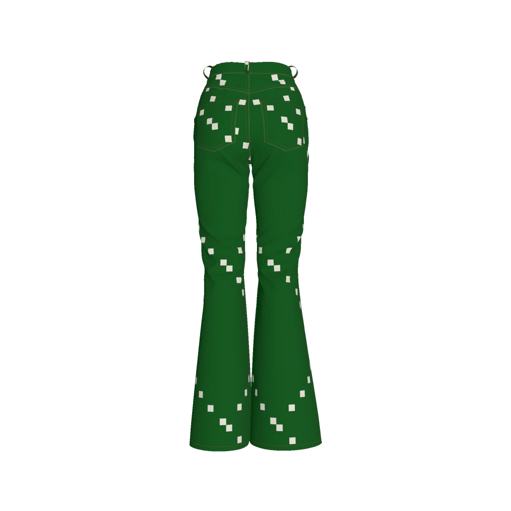 Green Dream Bell Bottom Jeans
