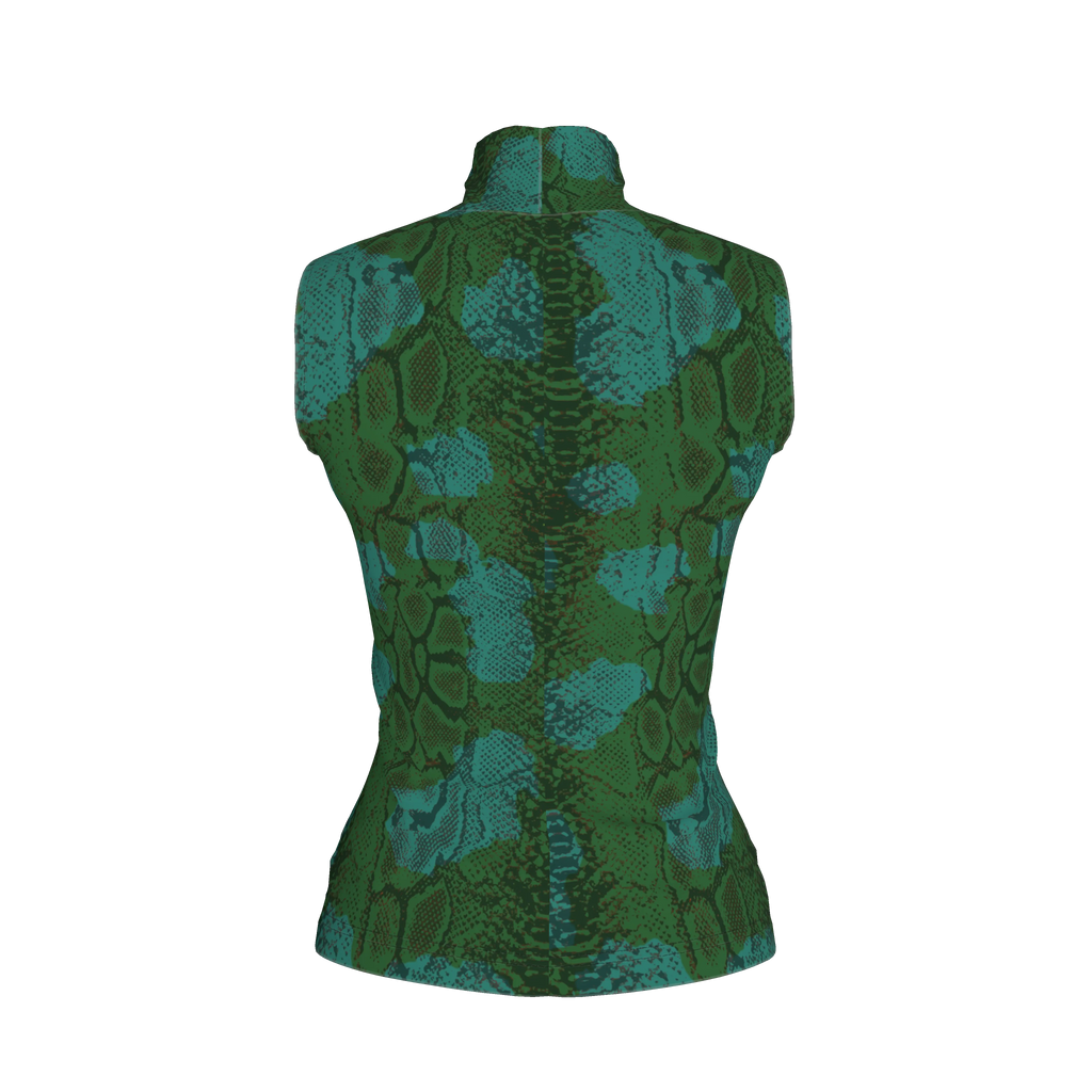 Wild Emerald Sleeveless Turtleneck