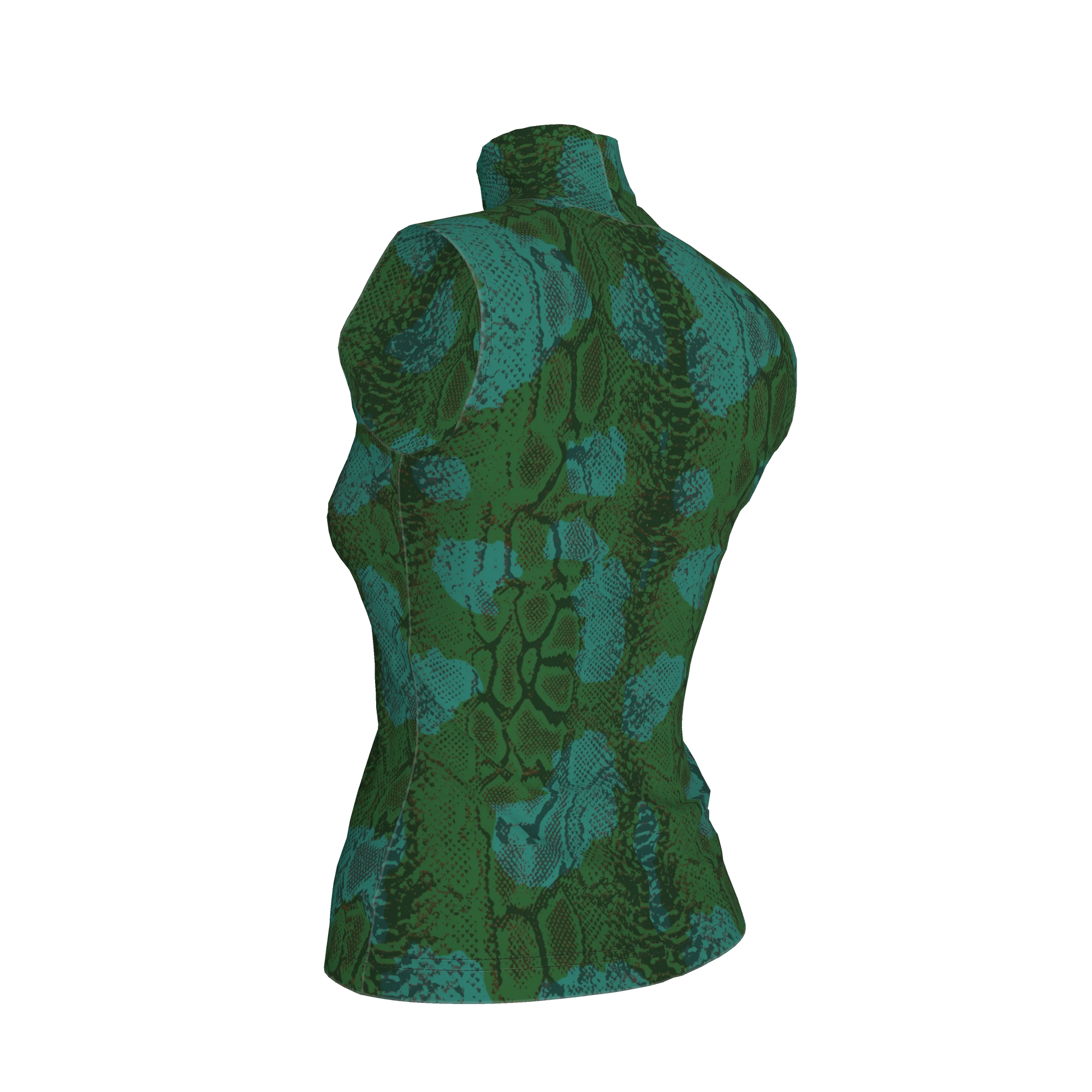 Wild Emerald Sleeveless Turtleneck