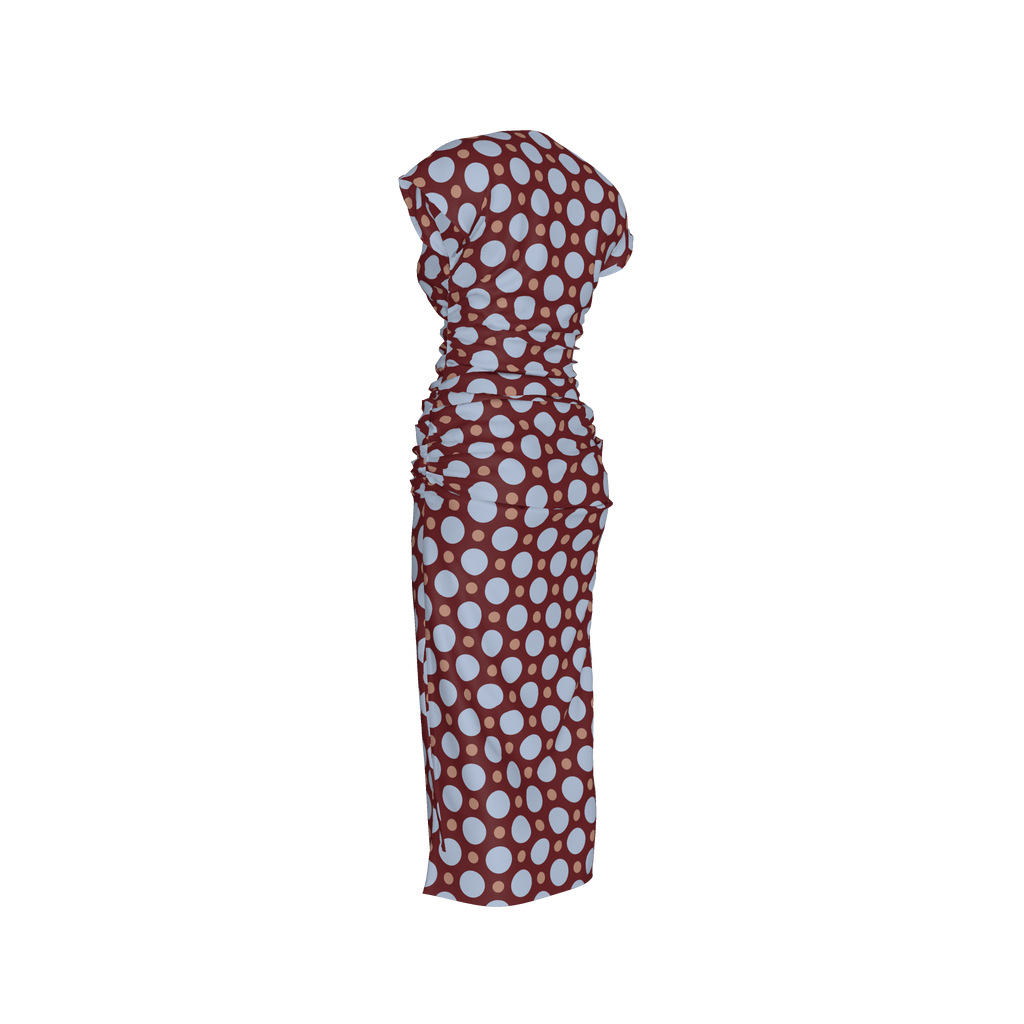 Divine Grace Dress – Boatneck Shirred Woven Dress