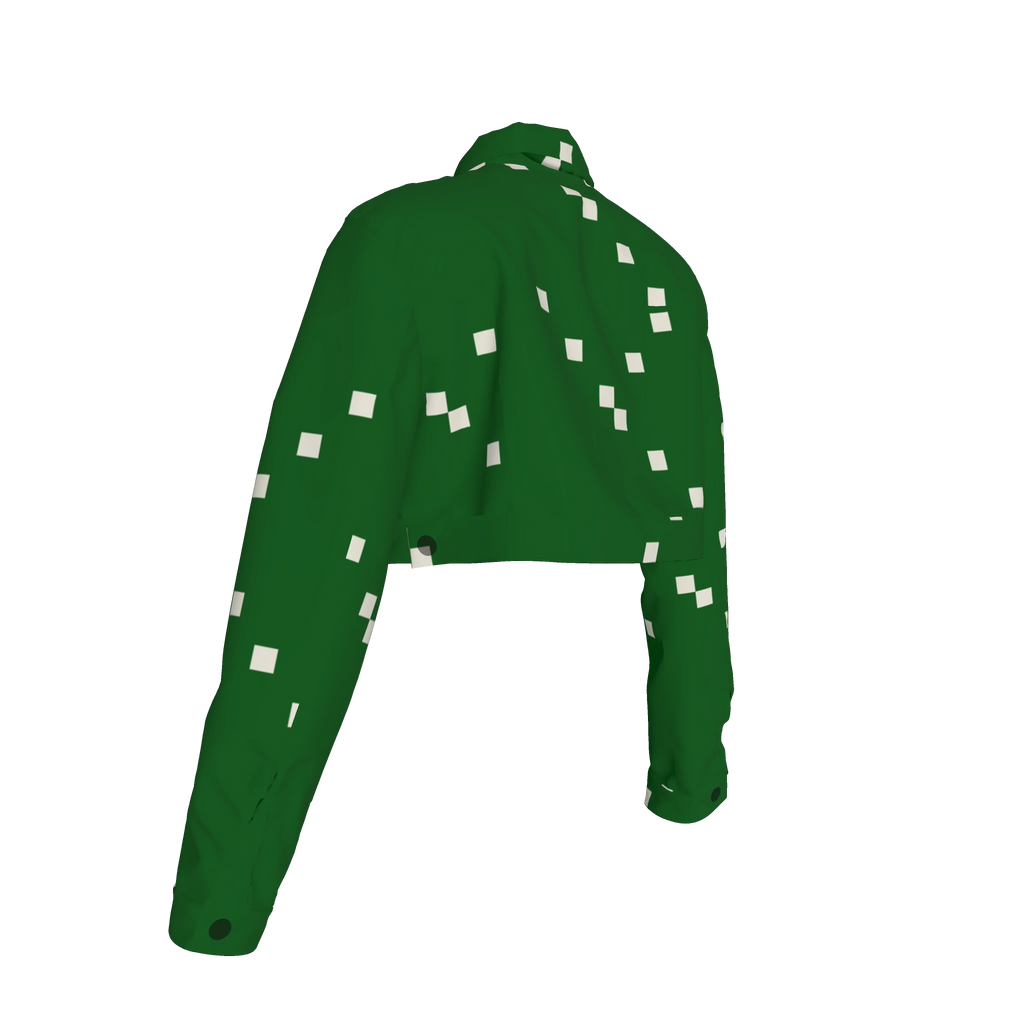Green Dream Cropped Jean Jacket