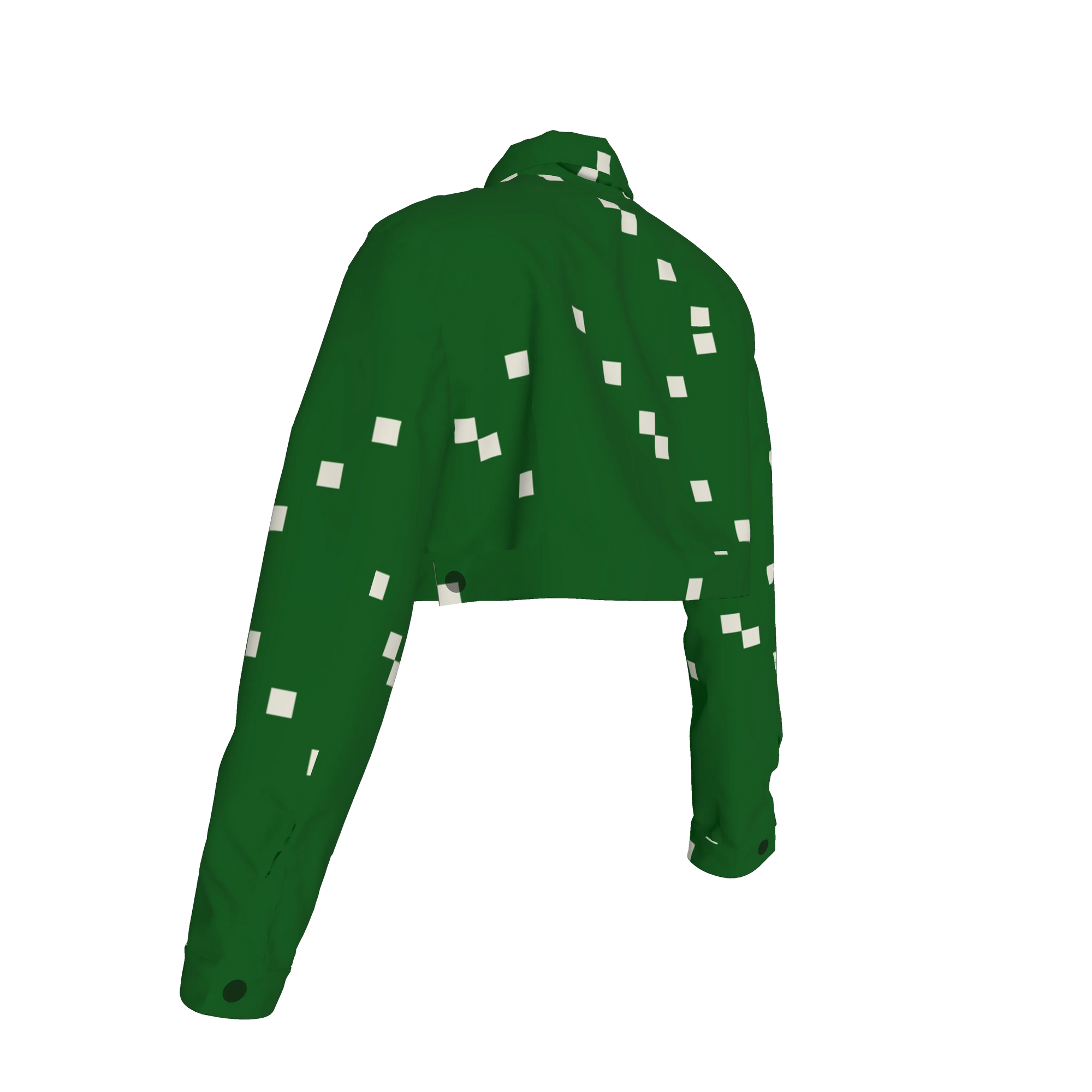 Green Dream Cropped Jean Jacket