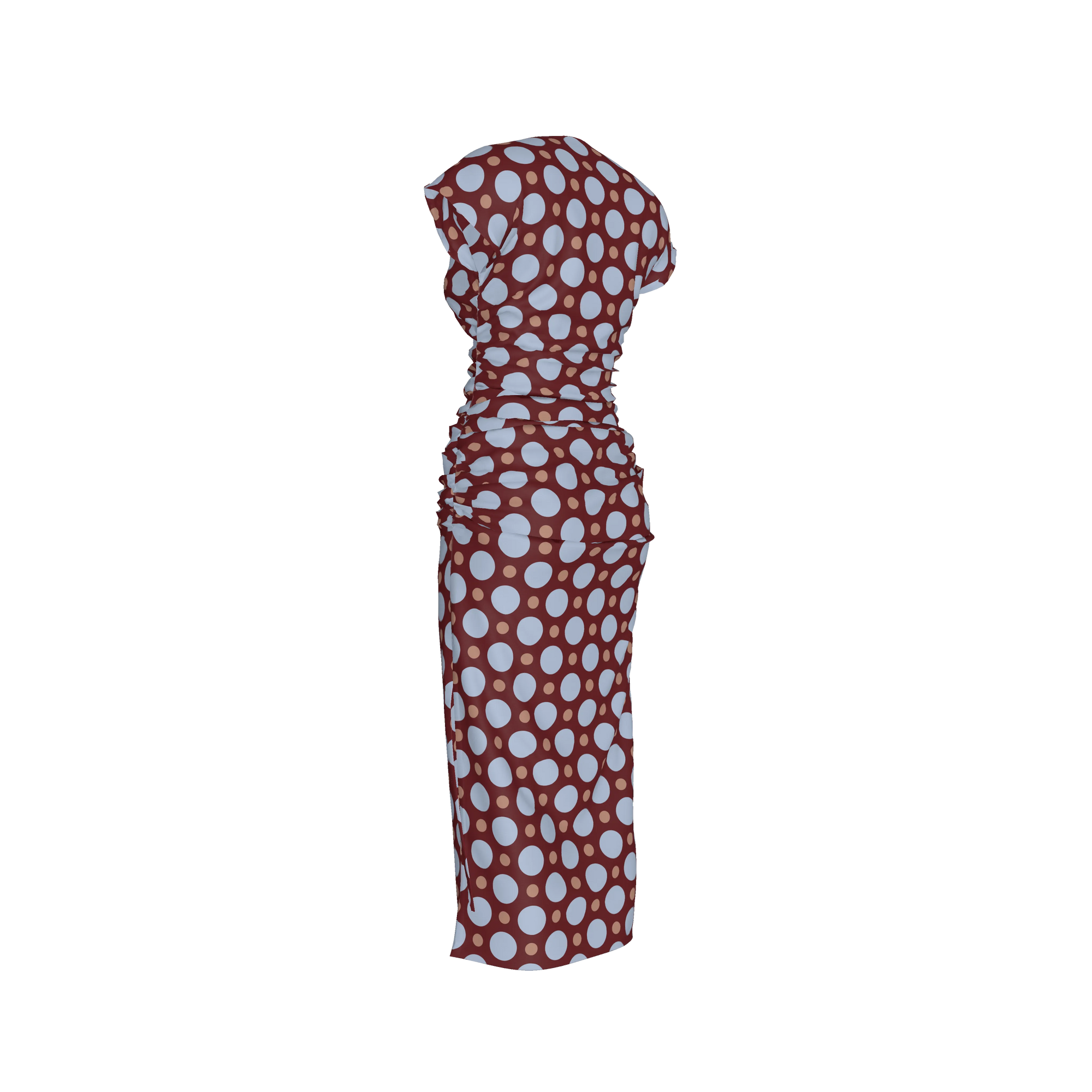 Divine Grace Dress – Boatneck Shirred Woven Dress