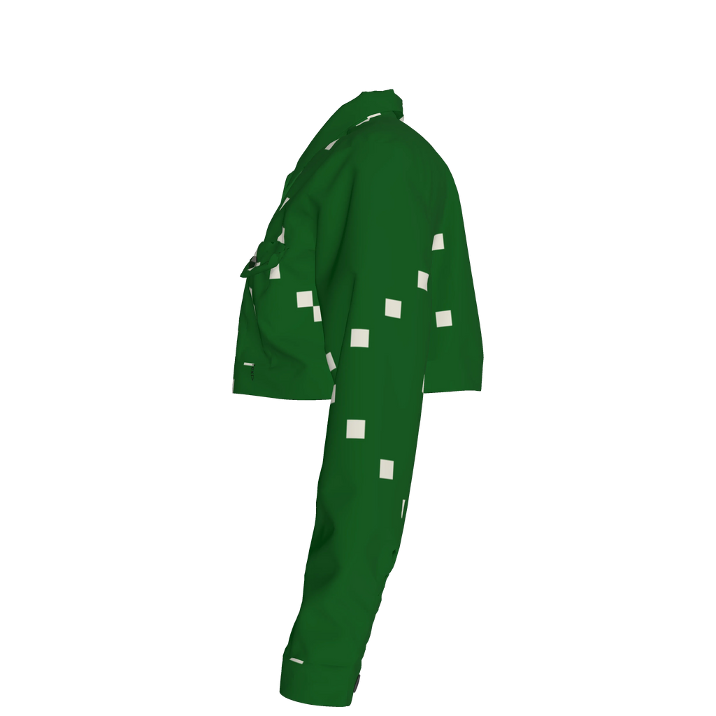 Green Dream Cropped Jean Jacket