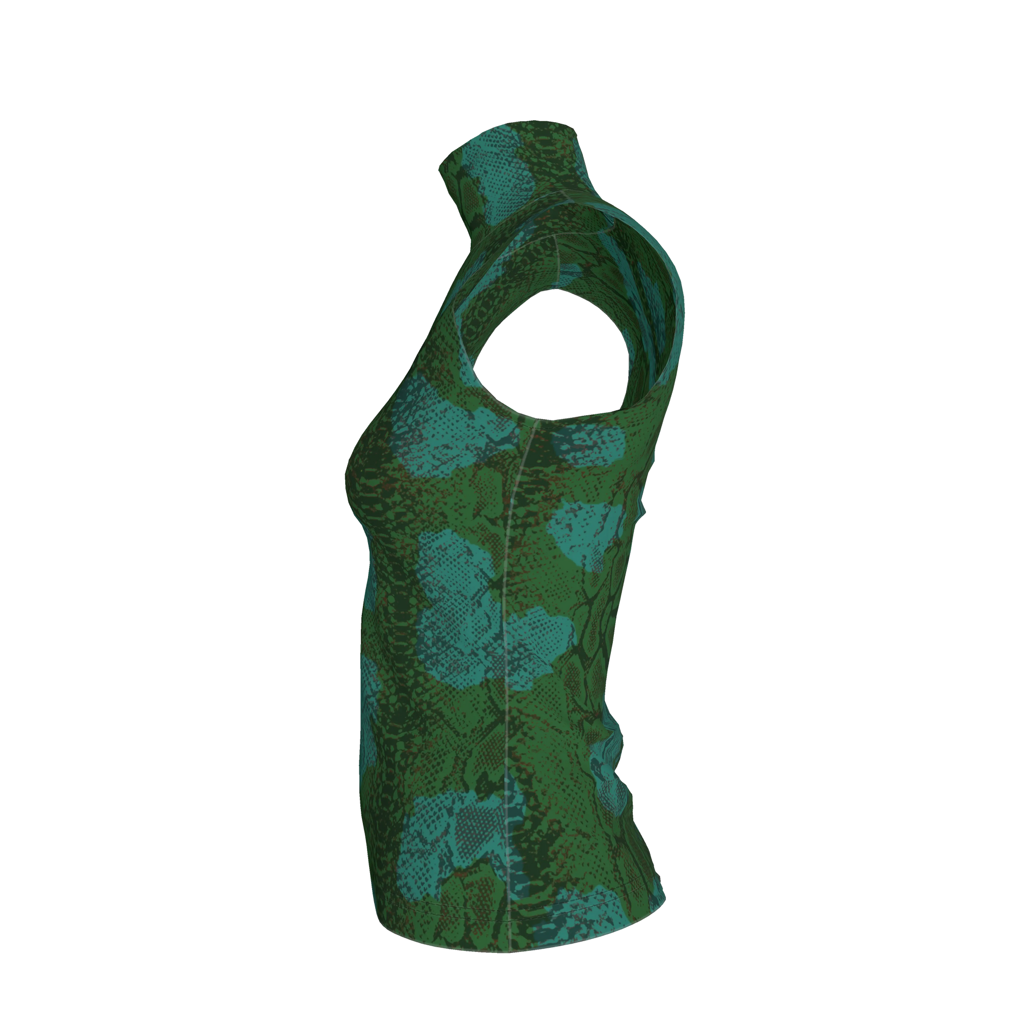 Wild Emerald Sleeveless Turtleneck