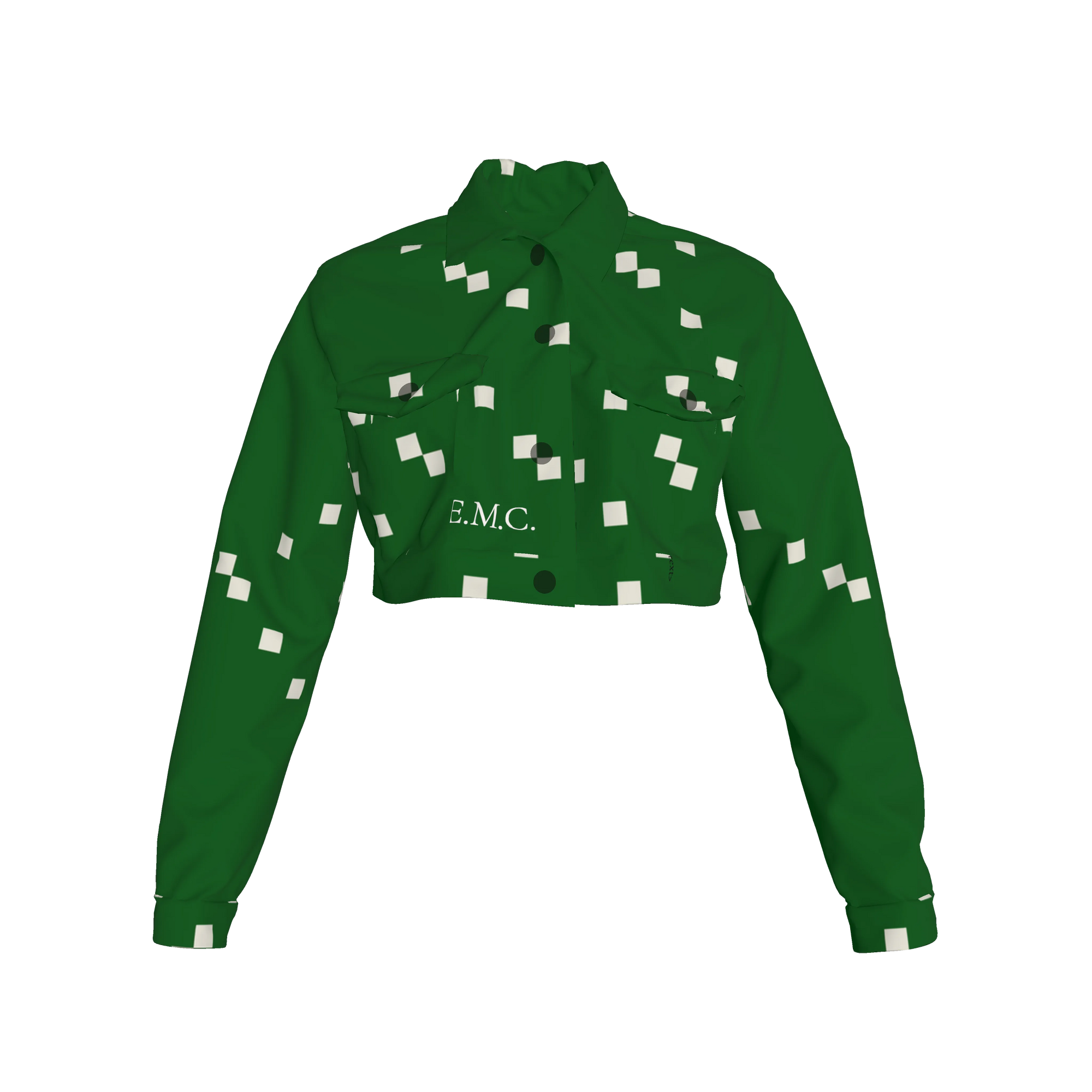 Green Dream Cropped Jean Jacket