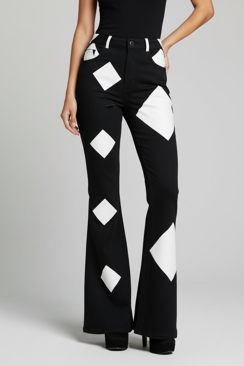 Diamond Bell Bottom Jeans
