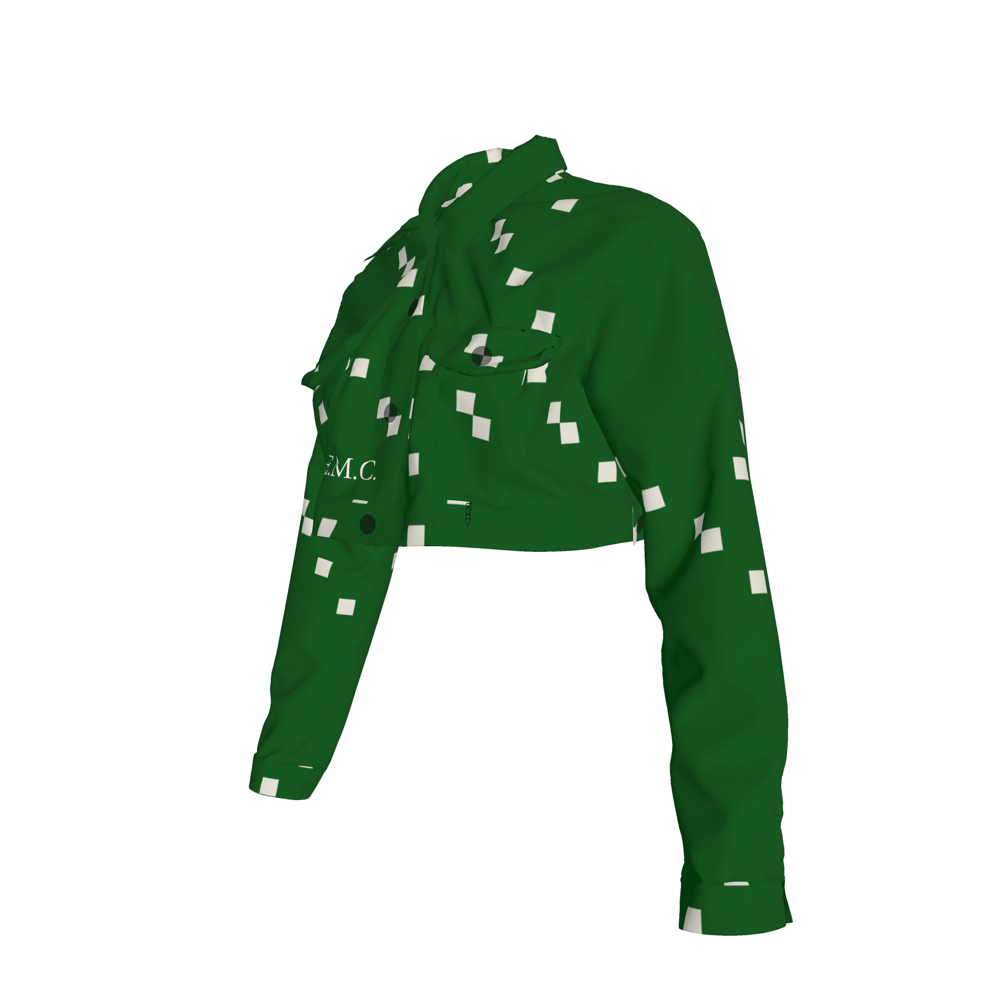 Green Dream Cropped Jean Jacket