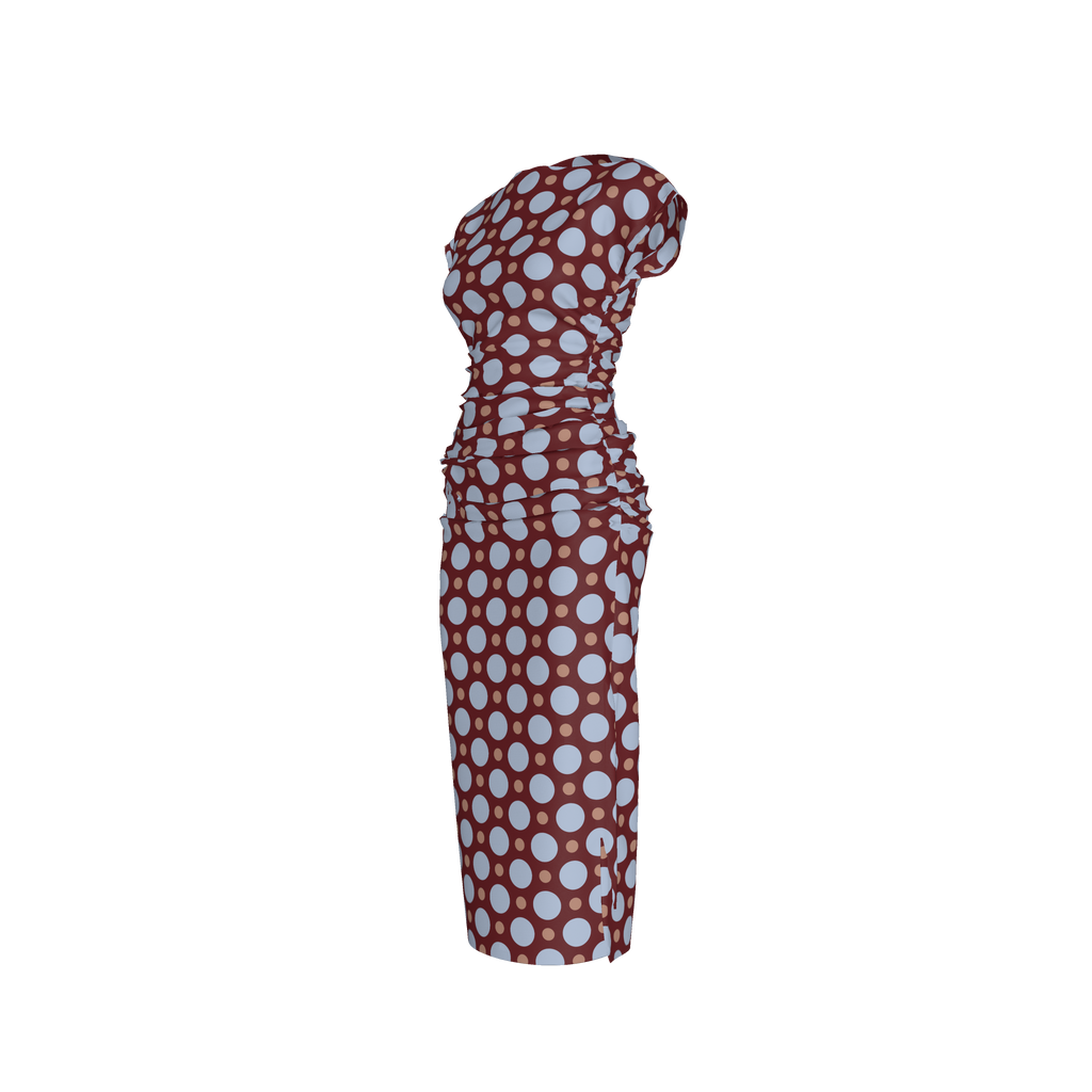 Divine Grace Dress – Boatneck Shirred Woven Dress