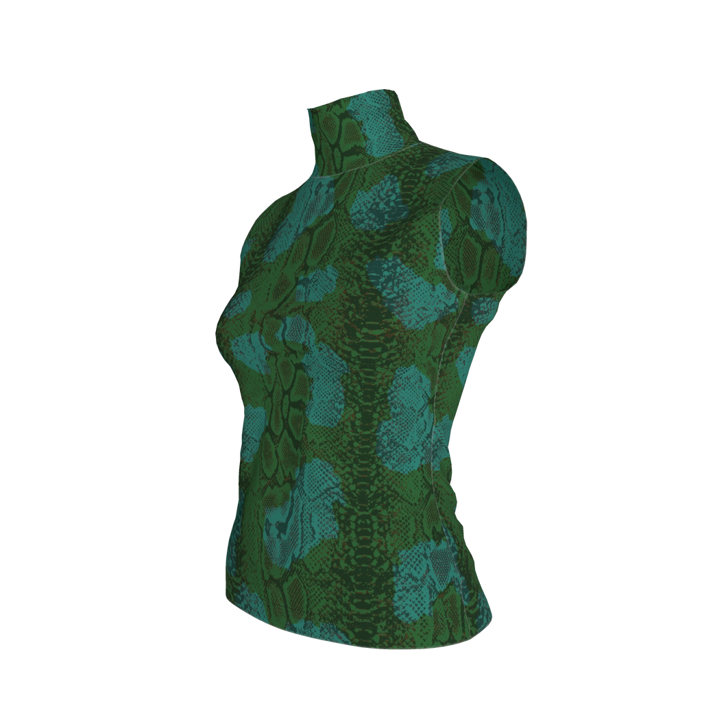 Wild Emerald Sleeveless Turtleneck