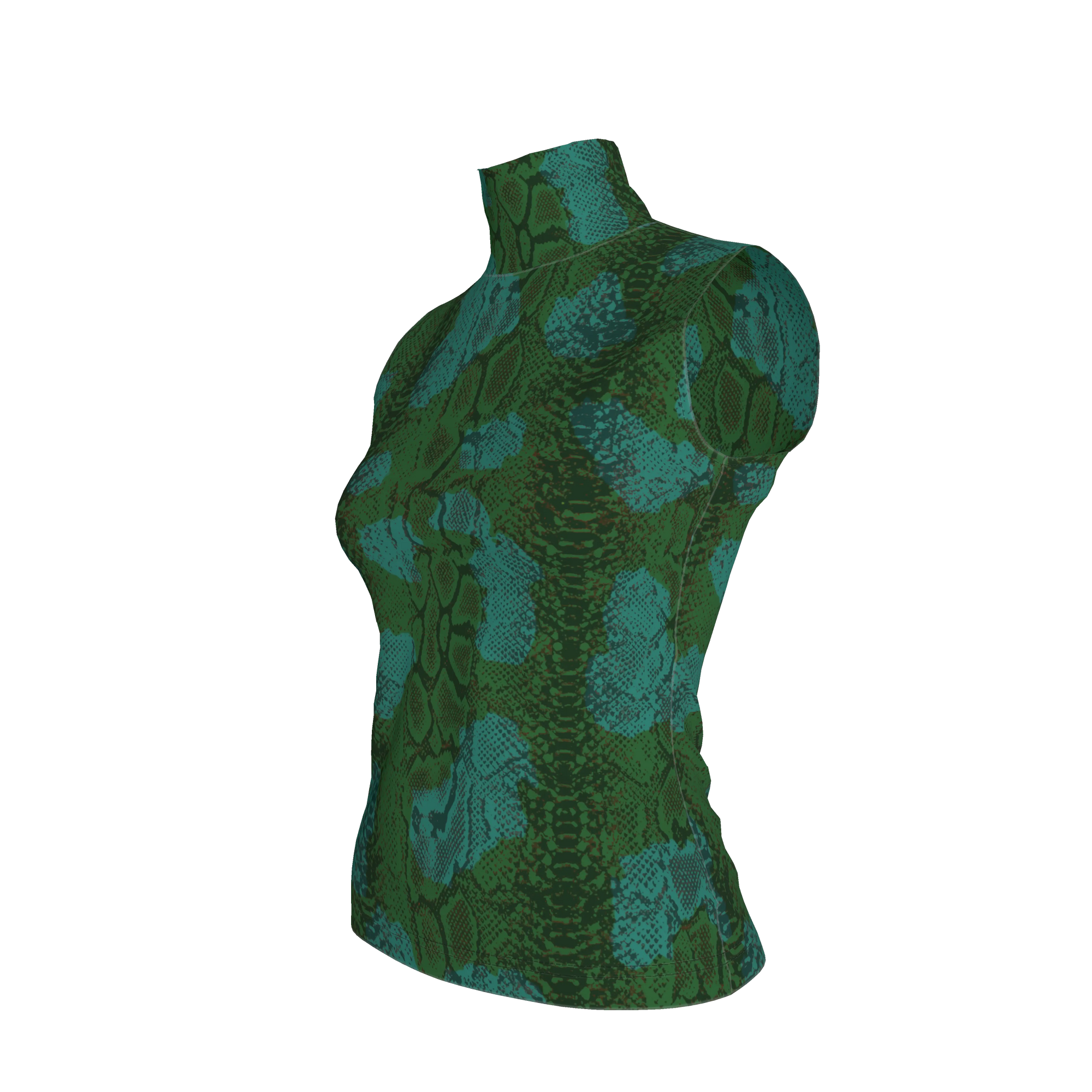 Wild Emerald Sleeveless Turtleneck
