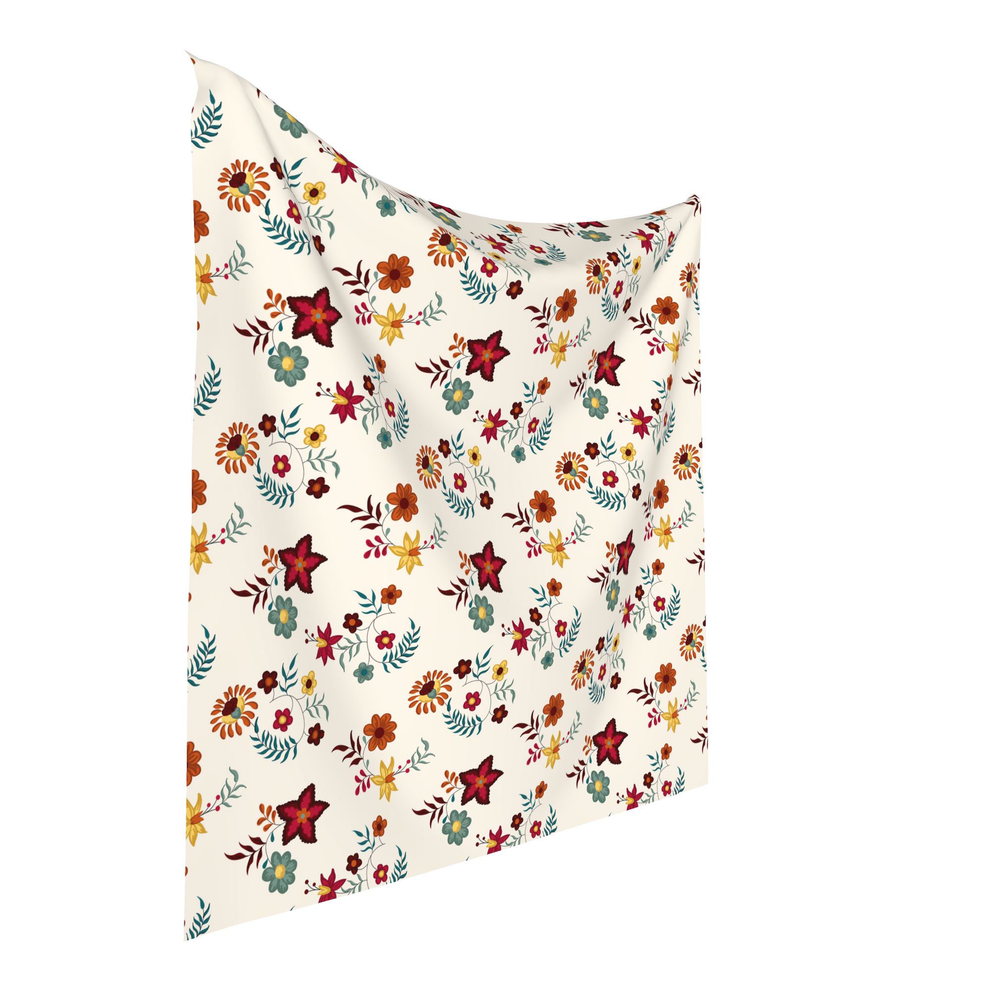 Virtue's Bloom Bandana – 30-Inch Viscose Satin Scarf