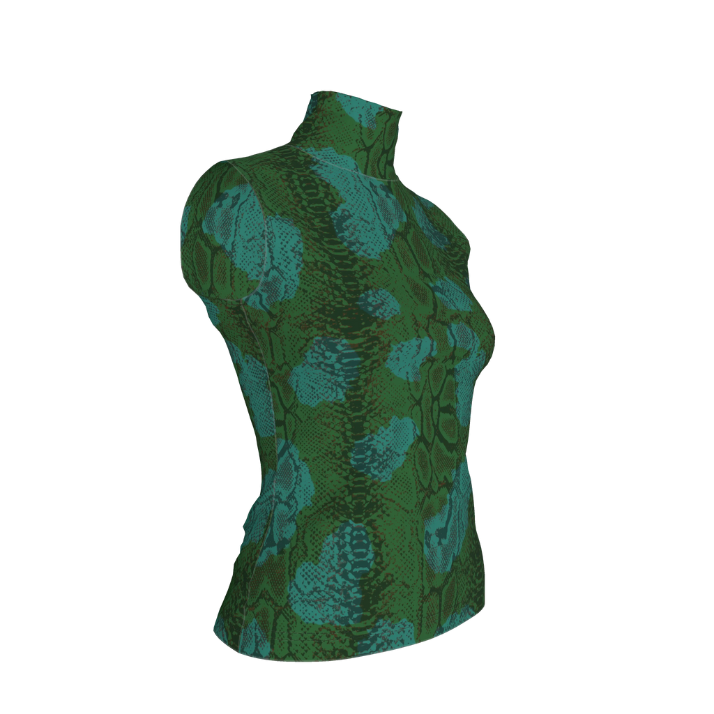 Wild Emerald Sleeveless Turtleneck