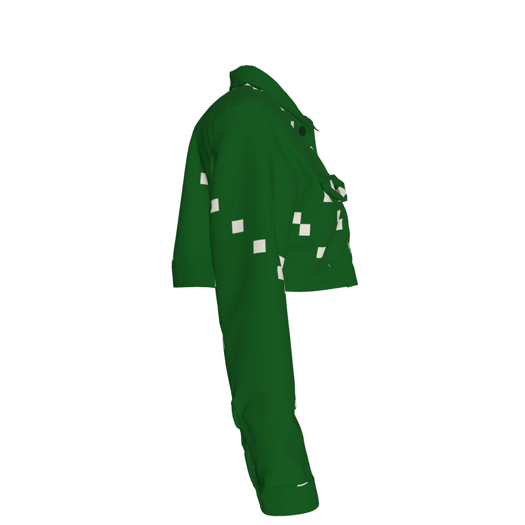 Green Dream Cropped Jean Jacket