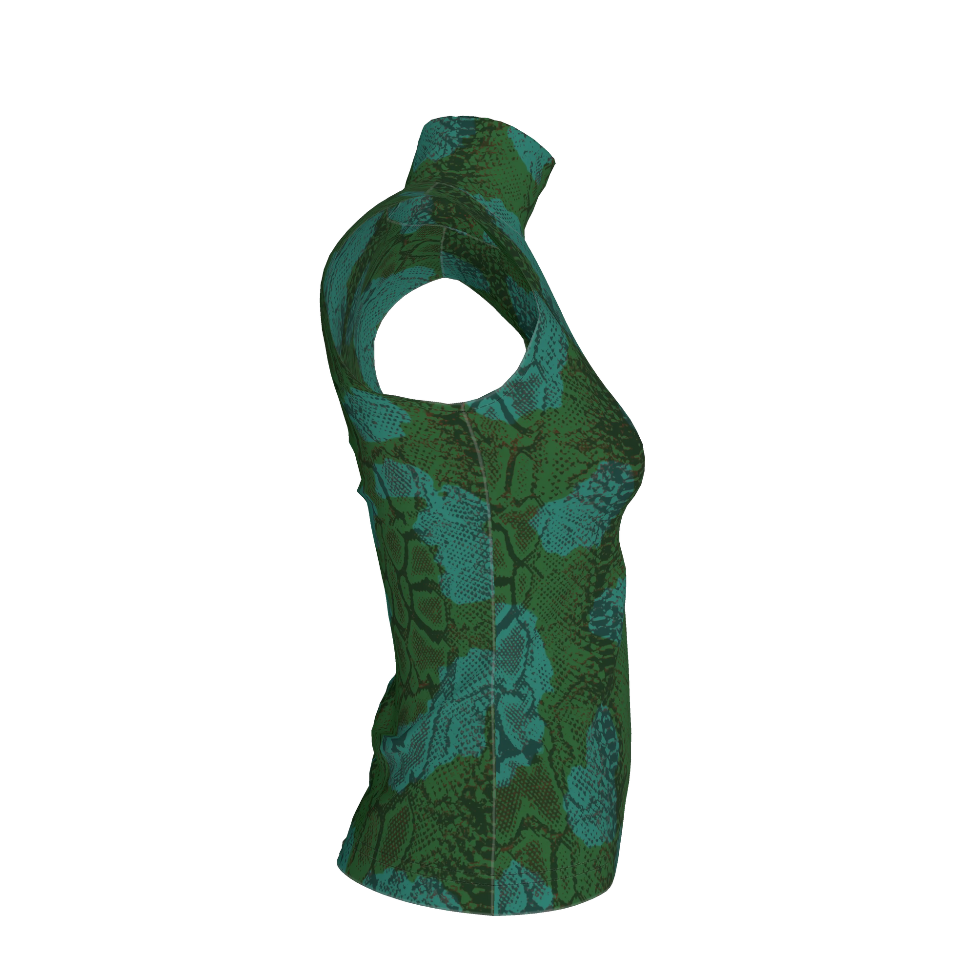 Wild Emerald Sleeveless Turtleneck